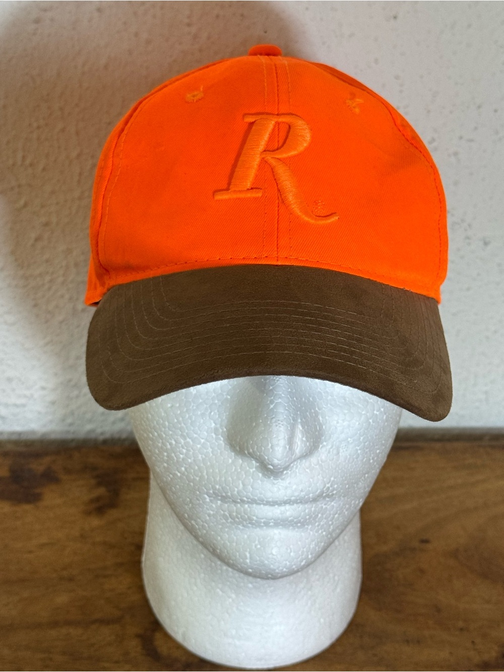 Remington Hi-Vis Hunter’s Orange cap with brown brim NWOT